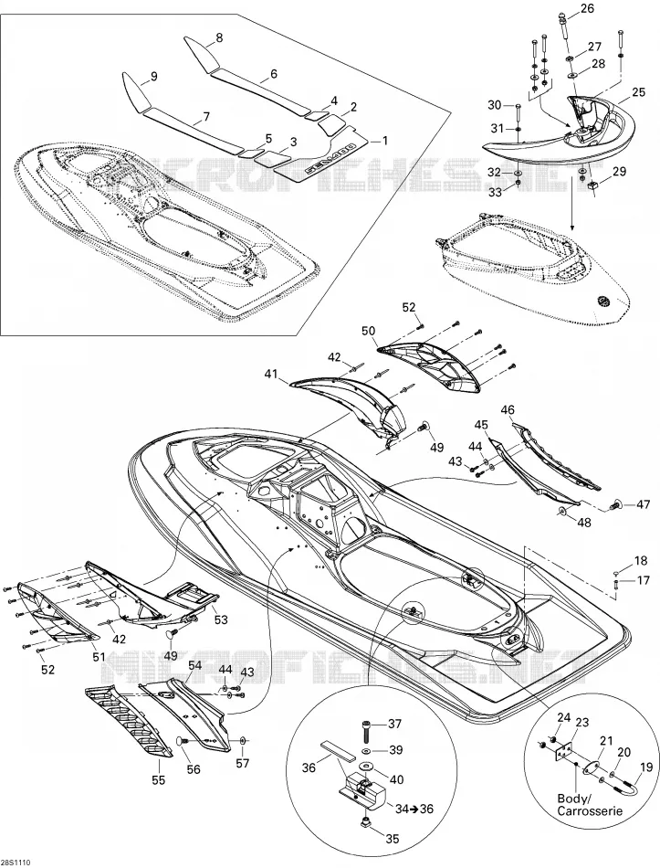 Carrosserie, Vue Arrière