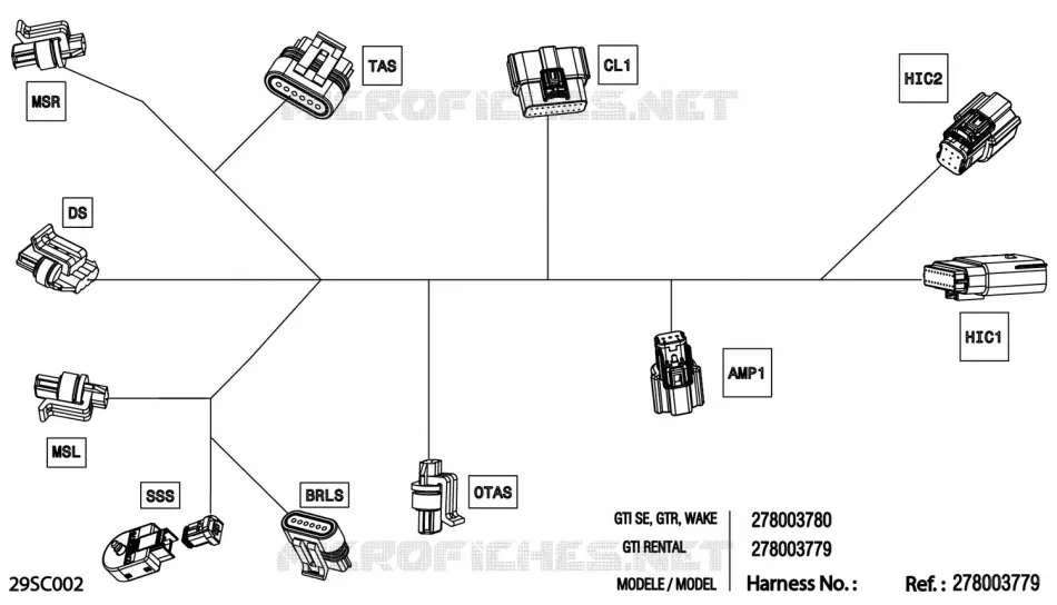 08- 0 - STEERING WIRING HARNESS - 278003780