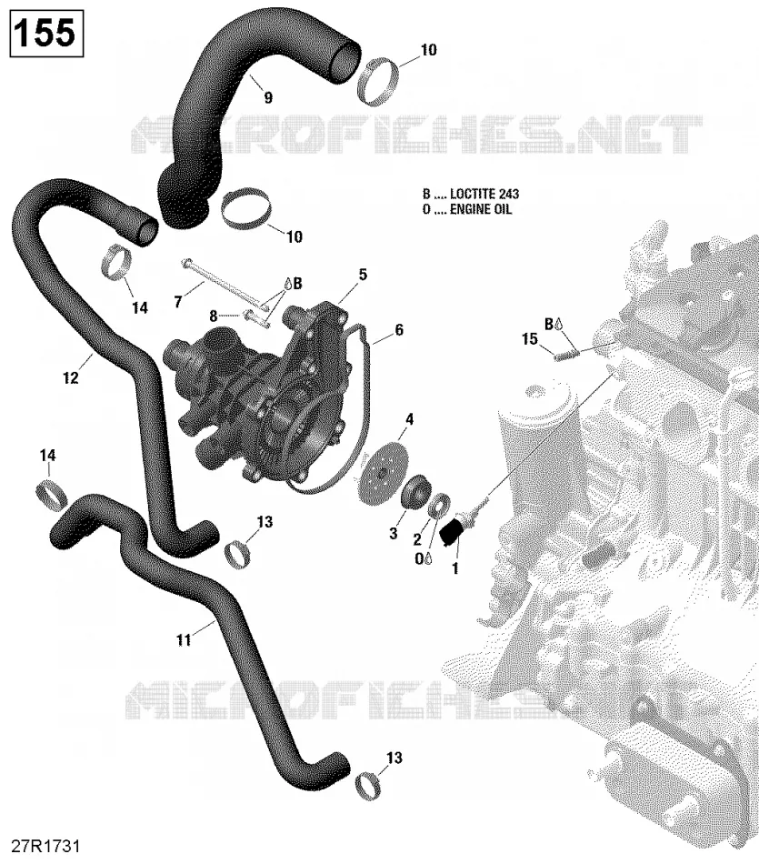 Refroidissement Moteur - 130-155 Modèle Sans Suspension