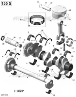 Vilebrequin, Pistons Et Arbre De Balancement - 155 Modèle Avec Suspension