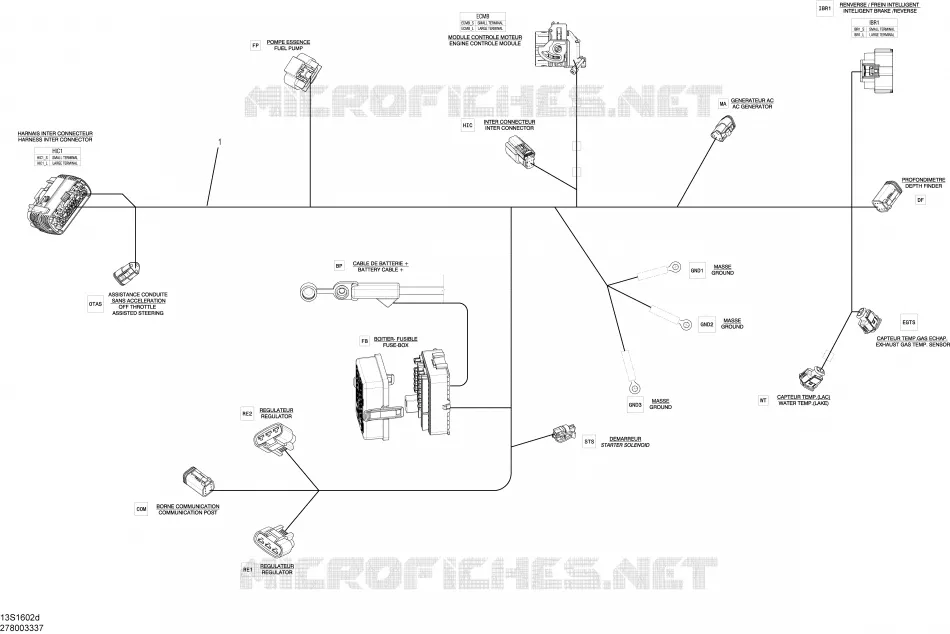 Câblage Électrique - Harnais Principal - 278003337 (se référer au système électrique pour modèle)