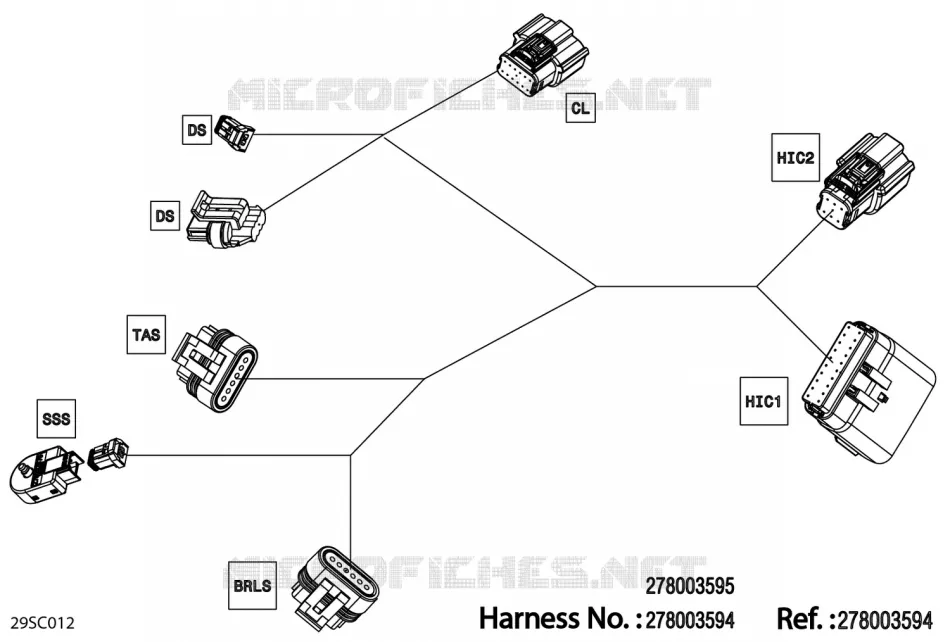08- 0 - STEERING WIRING HARNESS - 278003595 - PACKAGE CONVENIENCE
