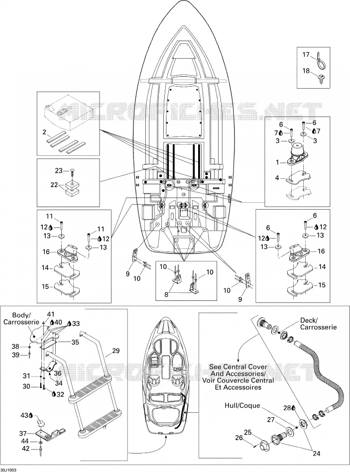 Coque Inférieure Et Échelle