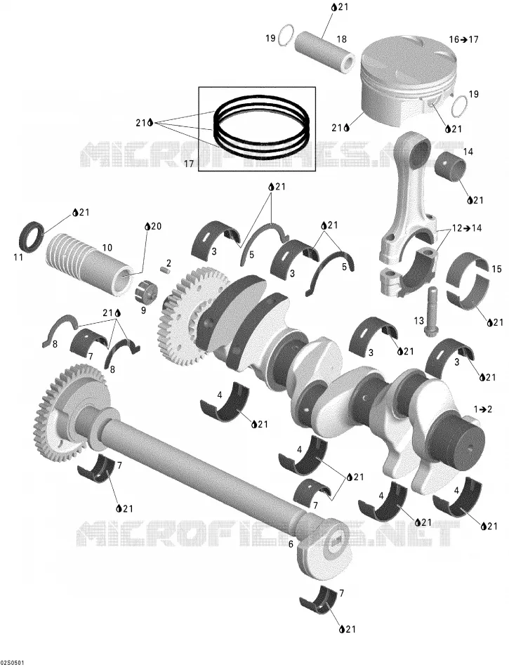 Vilebrequin, Pistons Et Arbre De Balancement