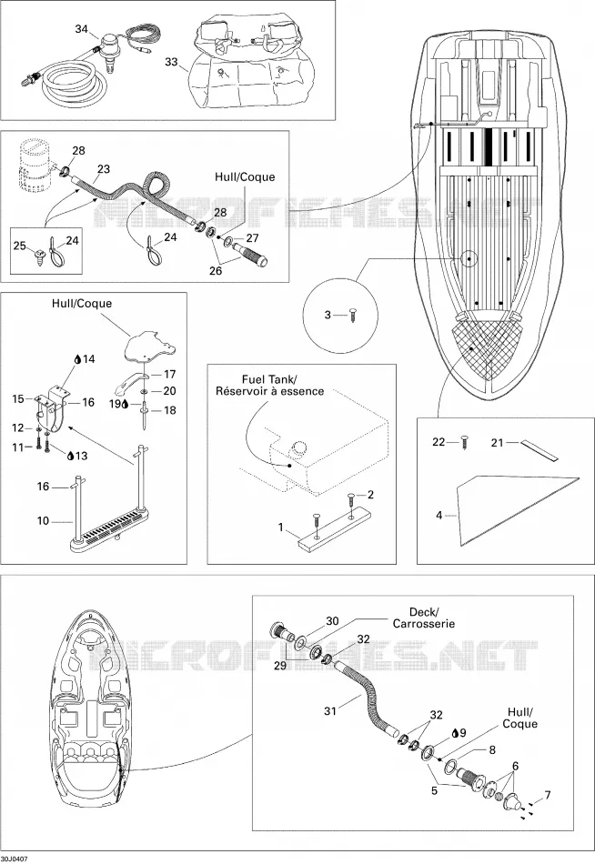 Coque Inférieure Et Échelle
