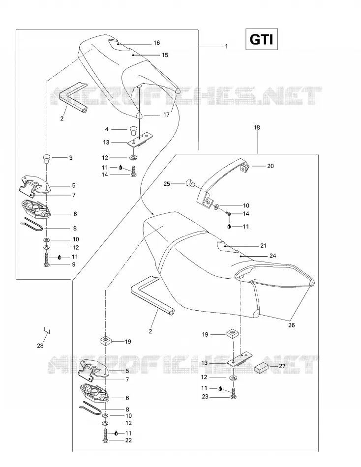 Siège Et Couvercle De Moteur (GTI)