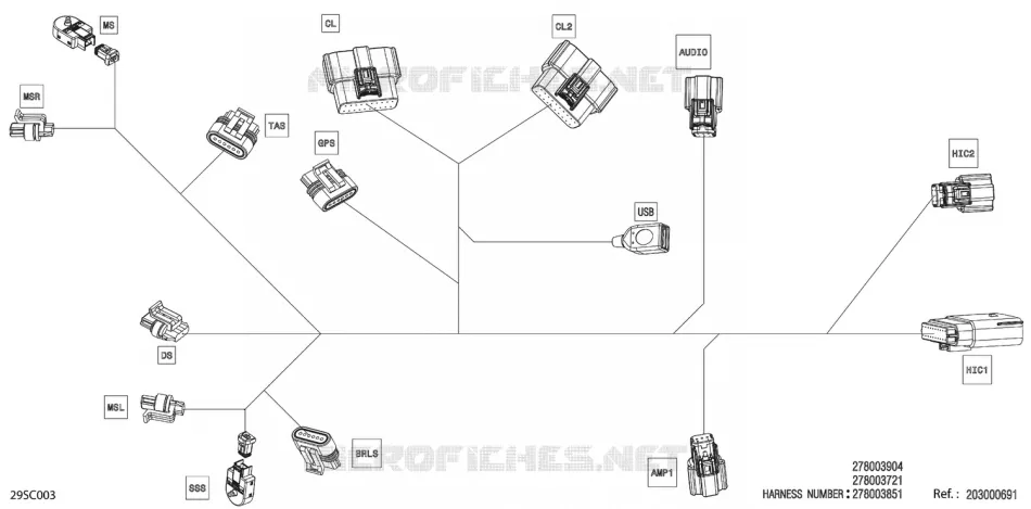 08- 0 - STEERING WIRING HARNESS - 278003851