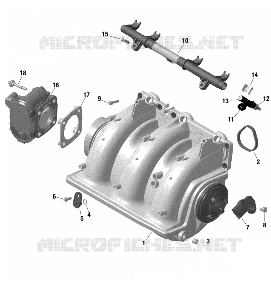 01- ROTAX - Collecteur Admission Air Et Carter De Papillon