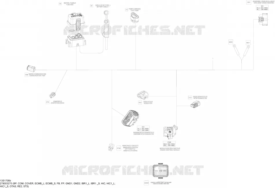 Câblage Électrique - Harnais Principal - 278003275 (se référer au système électrique pour modèle)