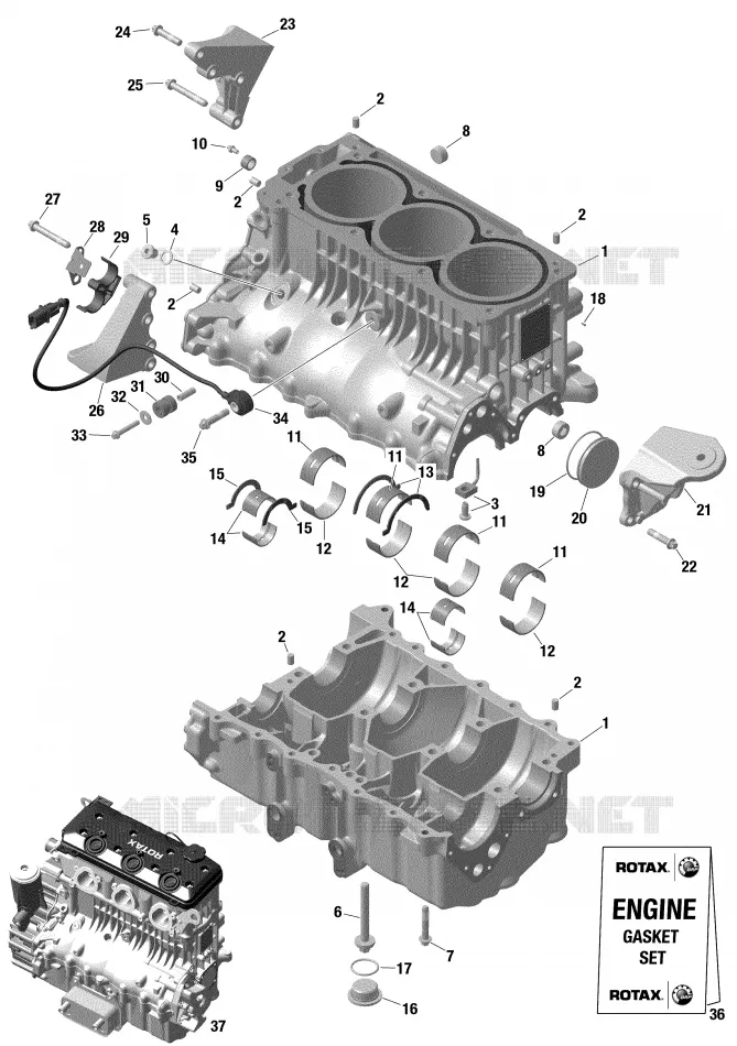 Rotax - Carter Sea-Doo Motomarines Sea-Doo GTX 230 2021 GTX 230  GTX 230