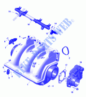 Rotax   Collecteur Admission Air Et Carter De Papillon pour Sea-Doo GTI 130 de 2021