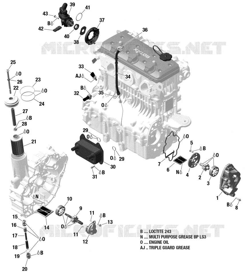 Lubrification Du Moteur Sea-Doo Motomarines Sea-Doo GTI 130 2019 GTI 130  GTI 130
