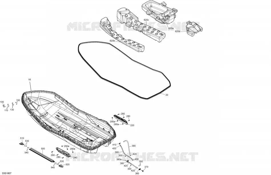 Coque Spark - 900 ACE Sea-Doo Motomarines Sea-Doo SPARK 900 ACE 2018 SPARK 900 ACE  SPARK 900 ACE