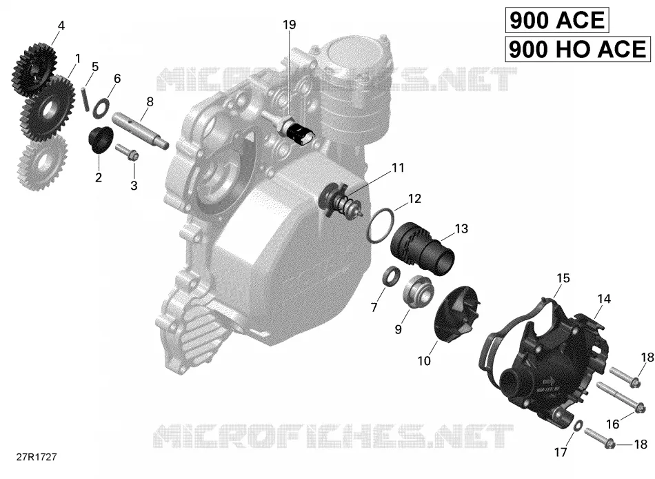 Refroidissement Moteur - 900-900 HO ACE Sea-Doo Motomarines Sea-Doo SPARK 900 ACE 2018 SPARK 900 ACE  SPARK 900 ACE