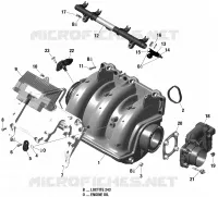 Collecteur Admission Air Et Carter De Papillon pour Sea-Doo GTI 130 de 2018