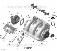 Collecteur Admission Air Et Carter De Papillon   300 pour Sea-Doo RXP de 2016