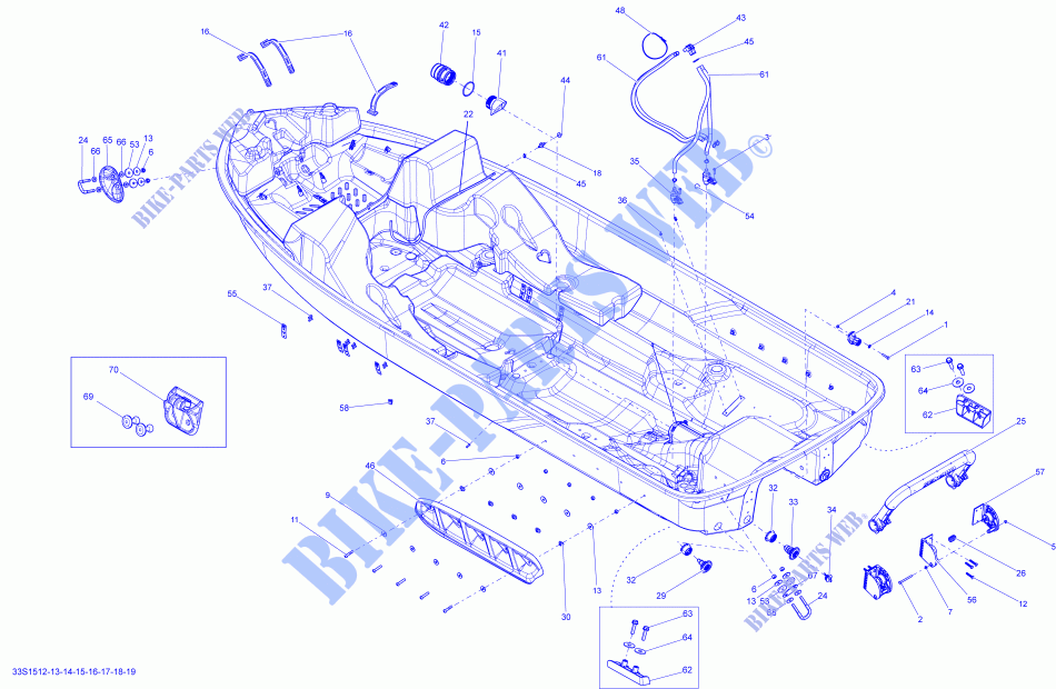 Coque ACMP_33S1513 pour Sea-Doo GTI 130 de 2015