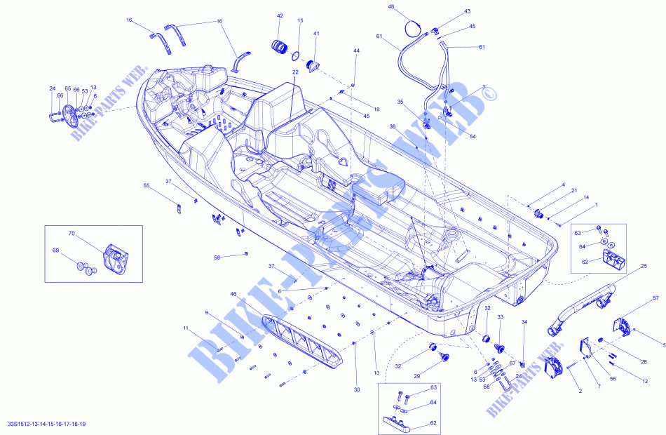 Coque ACMP_33S1516 pour Sea-Doo GTI LIMITED 155 de 2015