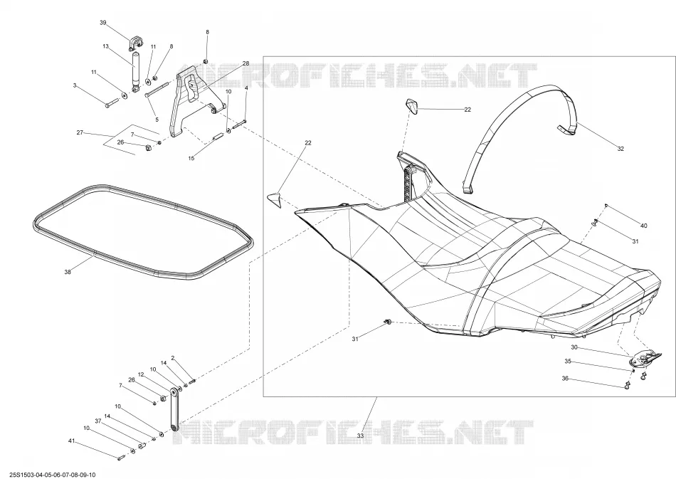 Siège _25S1503 Sea-Doo Motomarines Sea-Doo GTX LIMITED iS 260 2015 GTX LIMITED iS 260  GTX LIMITED iS 260