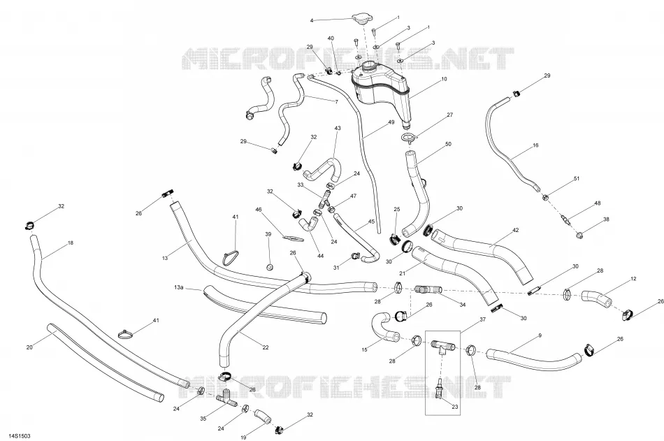 Système Refroidissement _14S1503 Sea-Doo Motomarines Sea-Doo GTX LIMITED iS 260 2015 GTX LIMITED iS 260  GTX LIMITED iS 260