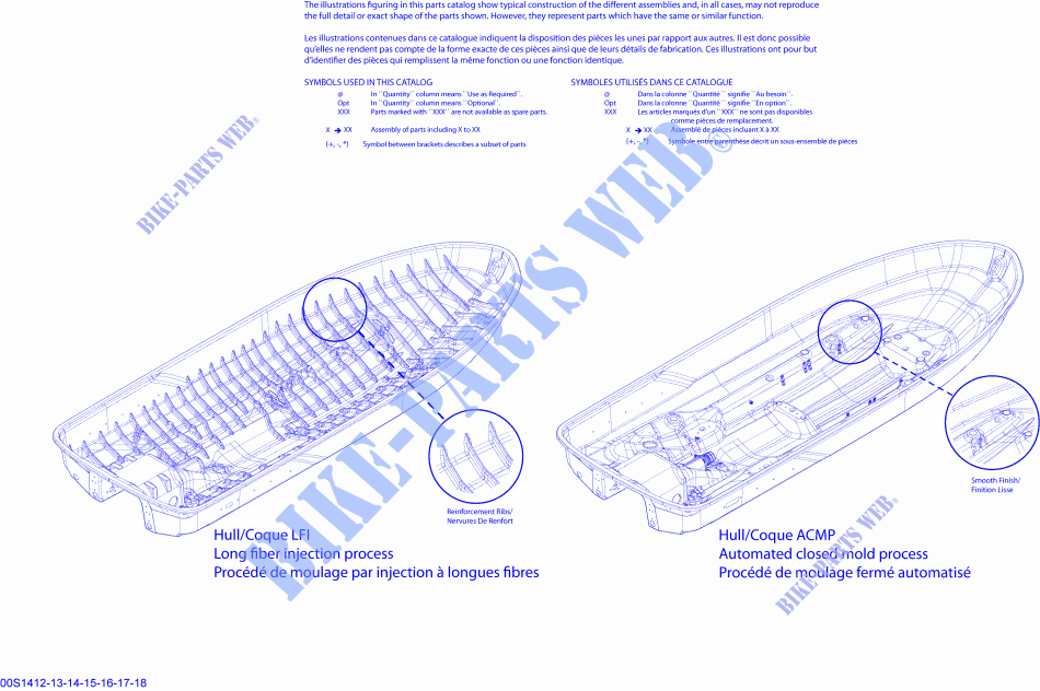 Numéros de modèle _00S1509 pour Sea-Doo WAKE PRO 215 de 2015
