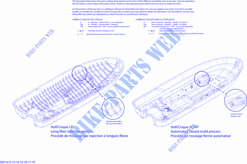 Numéros De Modèle _00S1413 pour Sea-Doo GTI SE 130 de 2014