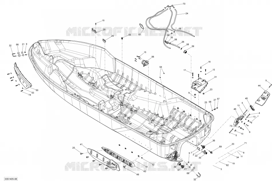 Coque _33S1406 Sea-Doo Motomarines Sea-Doo RXT-X 260 & RS 2014 RXT-X 260 & RS  RXT-X 260 & RS