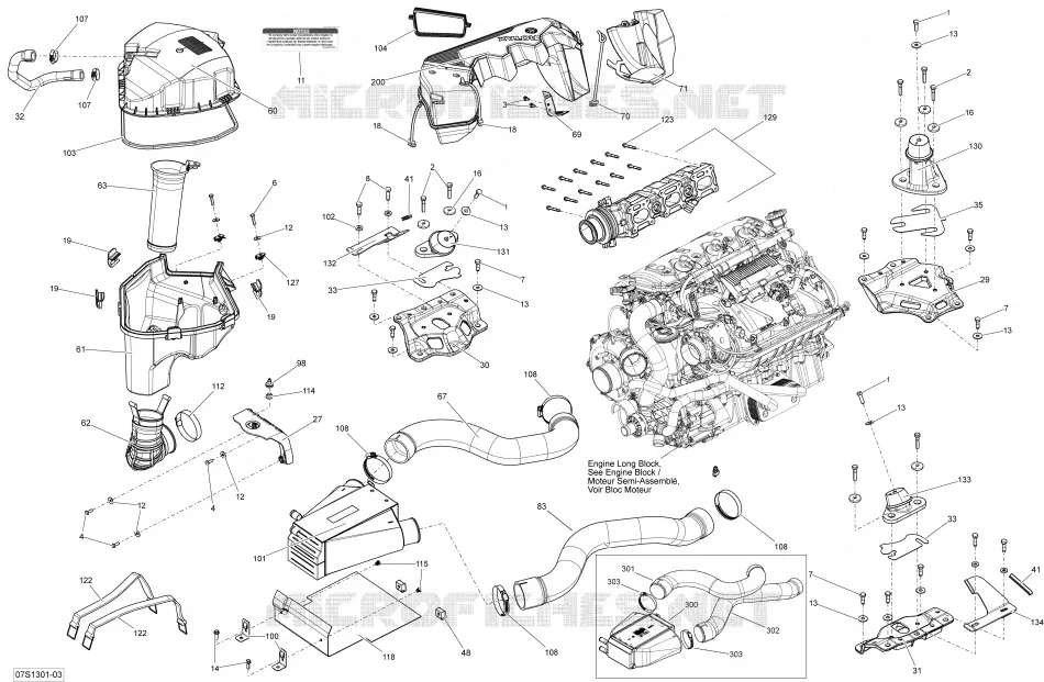 Moteur Et Silencieux Admission Sea-Doo Motomarines Sea-Doo  GTX LIMITED iS 260 ( iS:SUSPENSON INTELLIGENTE) 2013  GTX LIMITED iS 260 ( iS:SUSPENSON INTELLIGENTE)   GTX LIMITED iS 260 ( iS:SUSPENSON INTELLIGENTE)