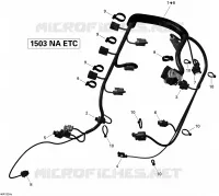Câblage Moteur 2_Sea Doo pour Sea-Doo GTI LIMITED  155 (39CA/39CB) de 2012