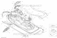 Carrosserie pour Sea-Doo GTI LIMITED  155 (39CA/39CB) de 2012