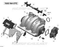 Collecteur Admission Air Et Carter De Papillon 2_Sea Doo pour Sea-Doo GTI LIMITED  155 (39CA/39CB) de 2012