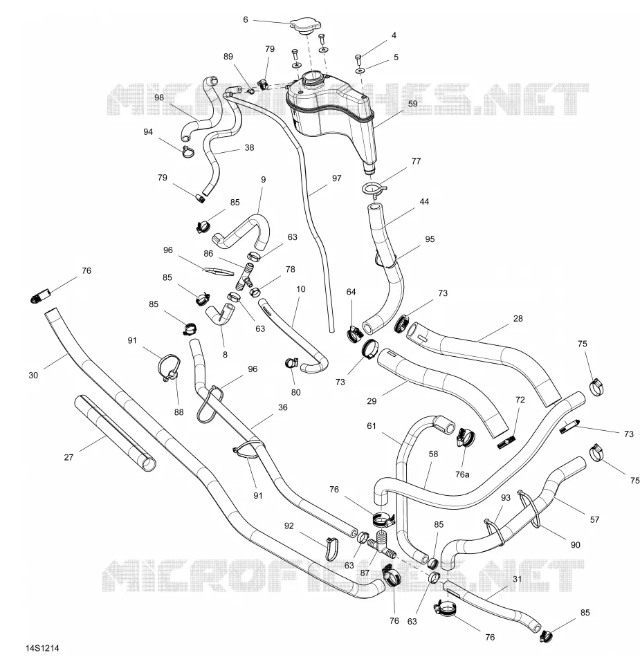 Système Refroidissement Sea-Doo Motomarines Sea-Doo RXT-X aS 260 & RS (aS: ADJUSTABLE SUSPENSION) 2012 RXT-X aS 260 & RS (aS: ADJUSTABLE SUSPENSION)  RXT-X aS 260 & RS (aS: ADJUSTABLE SUSPENSION)