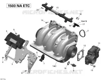 Collecteur Admission Air Et Carter De Papillon Sea Doo pour Sea-Doo GTI SE 155 de 2011