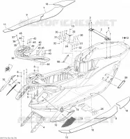 Carrosserie, Vue Arrière 1 pour Sea-Doo GTX LIMITED iS 260 (iS:SUSPENSON INTELLIGENTE) de 2011