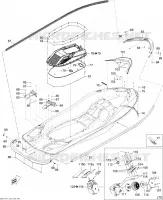 Carrosserie, Vue Arrière 3 pour Sea-Doo GTX LIMITED iS 260 (iS:SUSPENSON INTELLIGENTE) de 2011