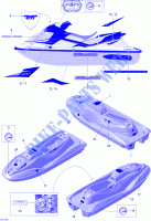 Décalques STDR pour Sea-Doo GTI 130 LOCATION de 2010