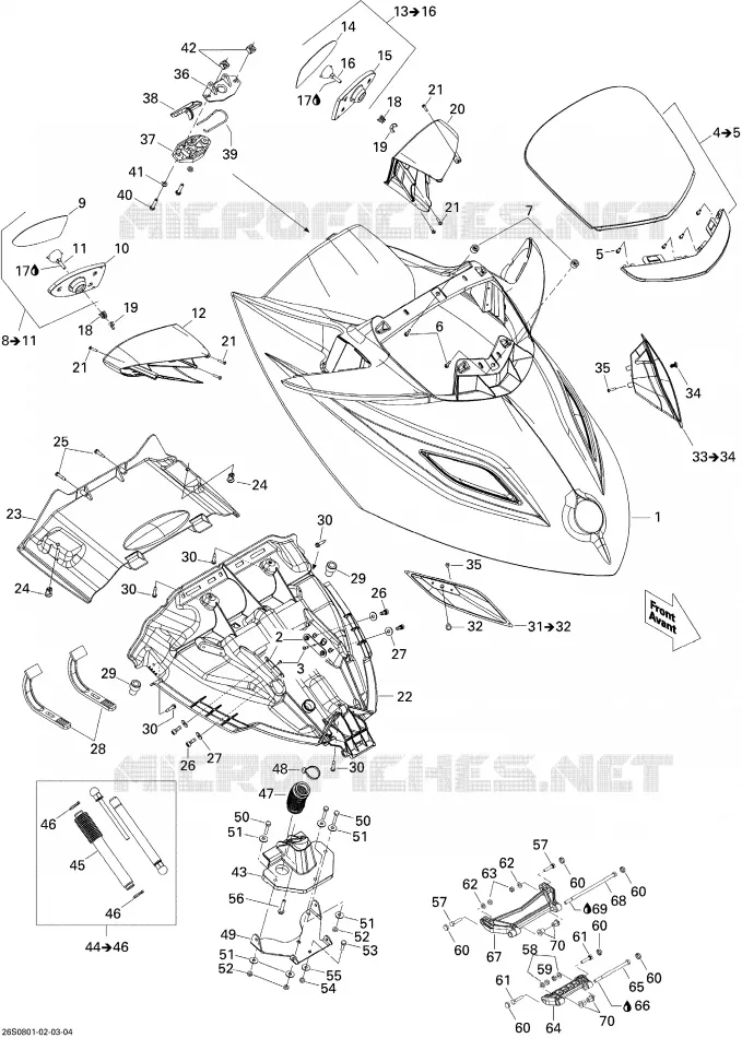Compartiment À Bagages Avant Sea-Doo Motomarines Sea-Doo GTX 215 2008 GTX 215  GTX 215