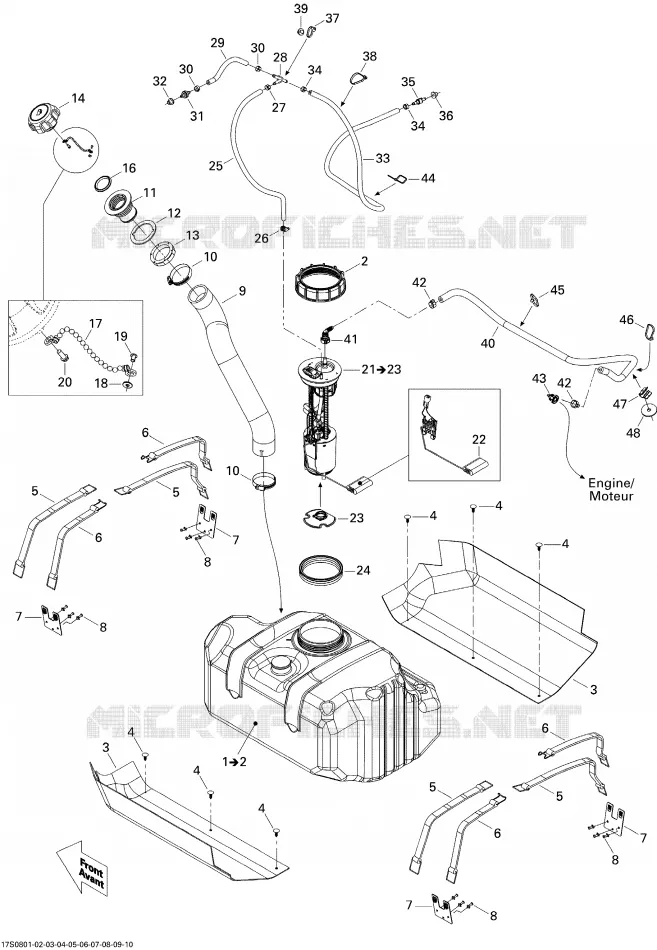 Système Alimentation Sea-Doo Motomarines Sea-Doo RXP-X 255 2008 RXP-X 255  RXP-X 255