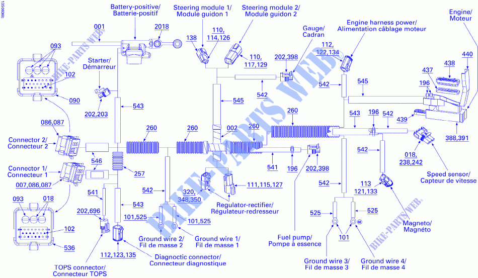 Câblage Électrique Câblage Principale pour Sea-Doo GTI SE ( SPECIAL EDITION ) de 2006