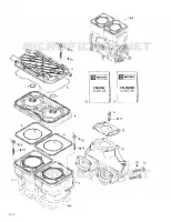 Cylindre, Collecteur Échappement pour Sea-Doo GTI LE de 2003
