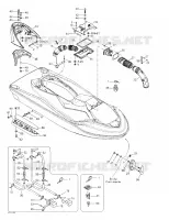 Carrosserie (vue Avant) pour Sea-Doo GTX 4-TEC 5573/5574/5593/5594 de 2002