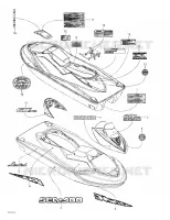 Décalques pour Sea-Doo GTX 4-TEC 5573/5574/5593/5594 de 2002