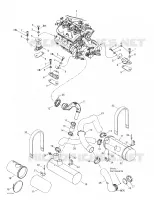 Support Moteur Et Silencieux pour Sea-Doo GTX 4-TEC 5573/5574/5593/5594 de 2002