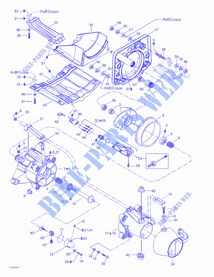 Système De Propulsion pour Sea-Doo GTX RFI 5566/5565 ( FUEL INJECTION ) de 2002