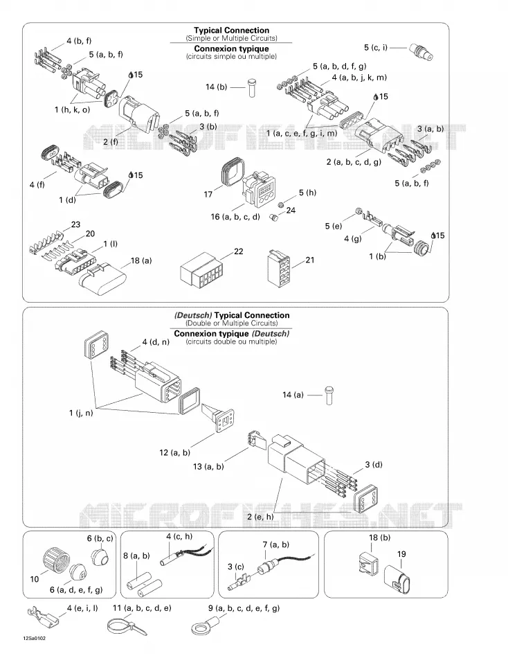 Connections Électriques Typiques Sea-Doo Motomarines Sea-Doo GTS 5520/5521 2001 GTS 5520/5521  GTS 5520/5521