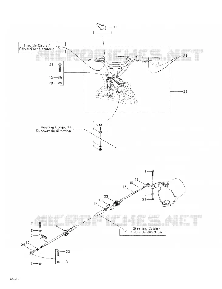 Système Direction Sea-Doo Motomarines Sea-Doo RX X 5589 2001 RX X 5589  RX X 5589