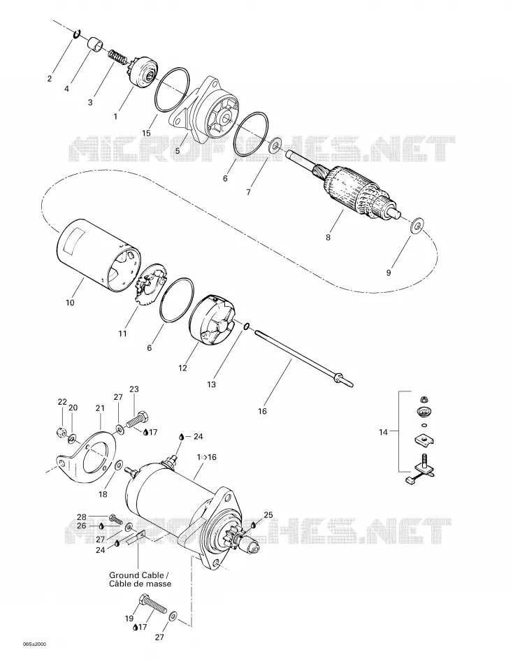 Démarreur Sea-Doo Motomarines Sea-Doo GS 5644/5827 2000 GS 5644/5827  GS 5644/5827
