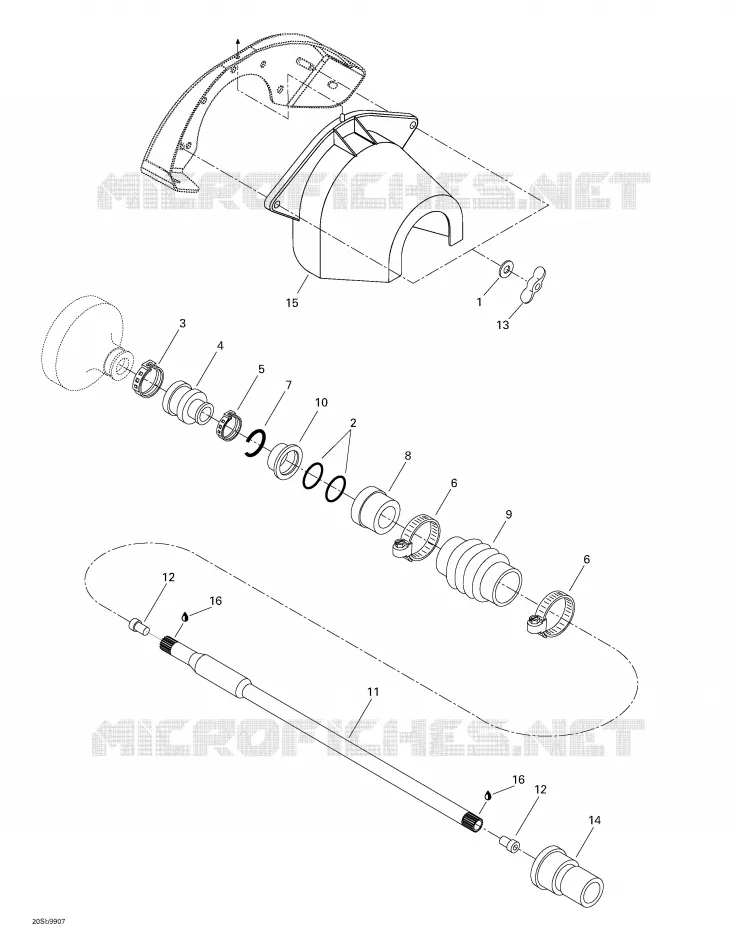 Système Entraînement Sea-Doo Motomarines Sea-Doo GTX RFI 5886/5887 ( FUEL INJECTION ) 1999 GTX RFI 5886/5887 ( FUEL INJECTION )  GTX RFI 5886/5887 ( FUEL INJECTION )