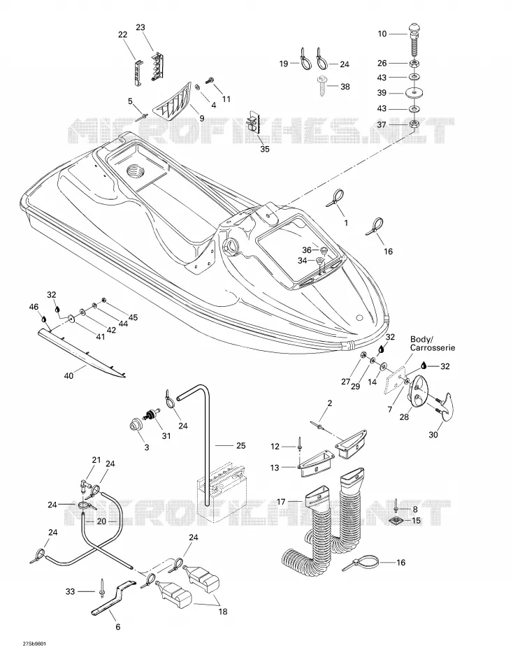 Carrosserie Sea-Doo Motomarines Sea-Doo SPX 5838/5839 1998 SPX 5838/5839  SPX 5838/5839