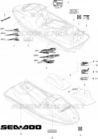 Décalques SP pour Sea-Doo SP 5876 de 1996